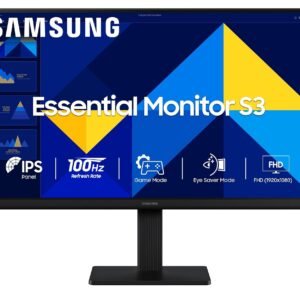 24" (60.5 cm) S3 Flat Monitor|Super Slim Borderless Design|IPS Panel|FHD 1920 x 1080|100 Hz|5 ms